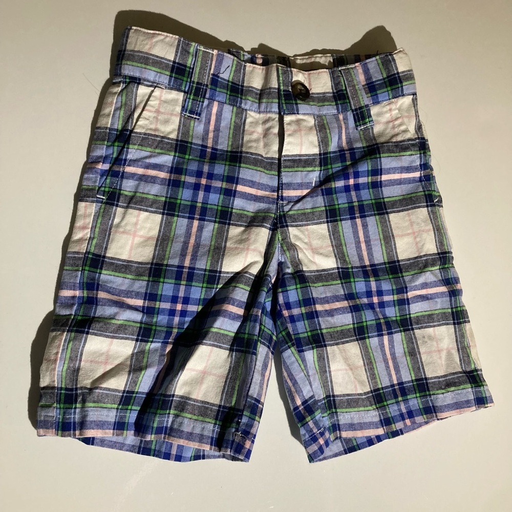Janie & Jack 2T shorts (blue plaid)